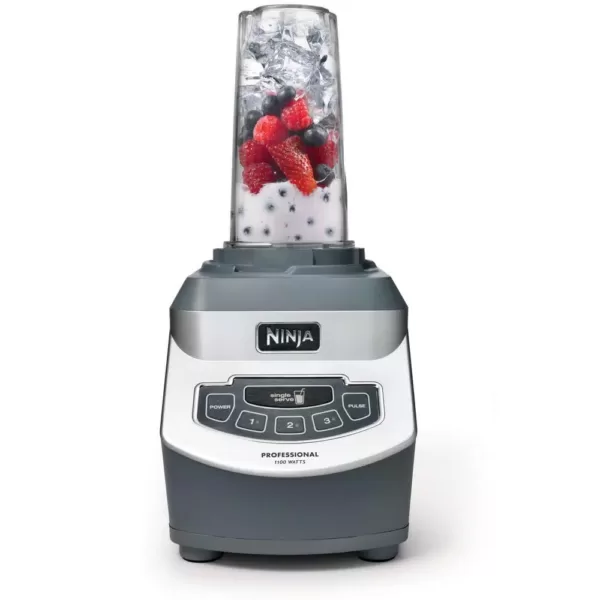 NINJA Nutri Ninja 72 oz. 3-Speed Black Professional Blender with 2 Single Serve Cups