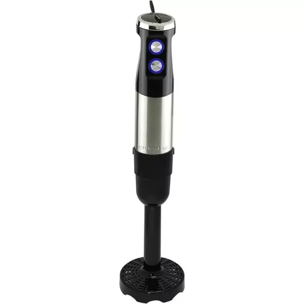 Ovente 6-Speed Hand Blender Potato Masher Attachment, Black