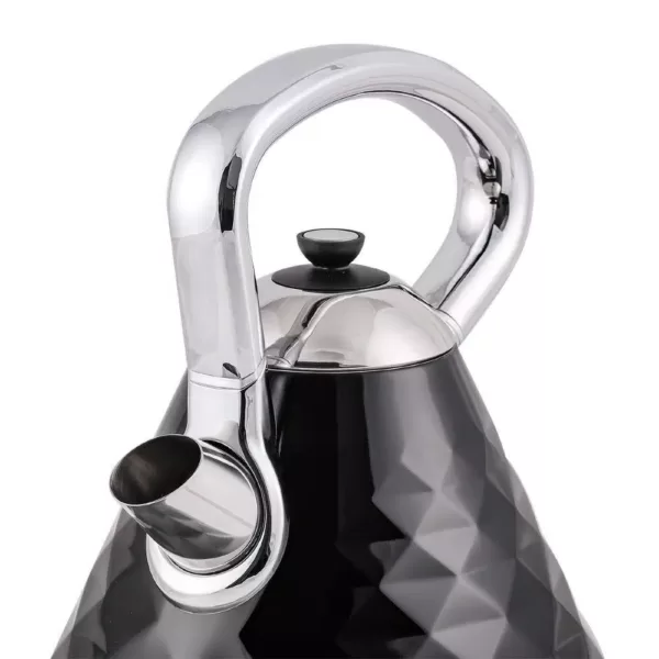 Ovente 7.1-Cup Black Electric Kettle with Boil-Dry Protection and Auto Shut-Off, Cleo Collection (KS755B)