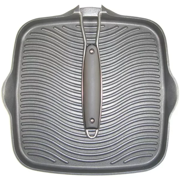 Starfrit 11 in. Cast Aluminum Nonstick Grill Pan in Black