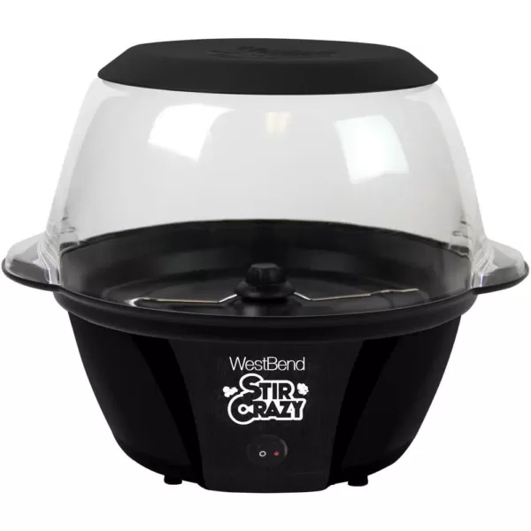 West Bend 6 oz. Black with Improved Butter Melting Stir Crazy Electric Hot Oil Popcorn Popper