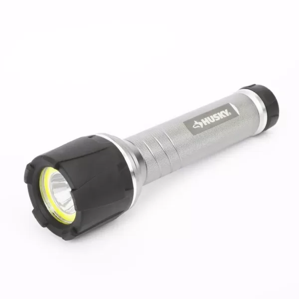 Husky 500 Lumens LED Aluminum Dual Beam Unbreakable Flashlight