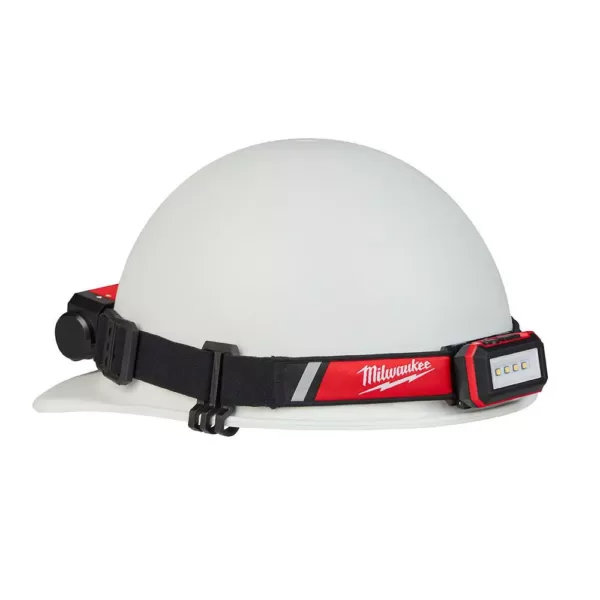 Milwaukee 600 Lumens LED USB Rechargeable Low-Profile Hard Hat Headlamp