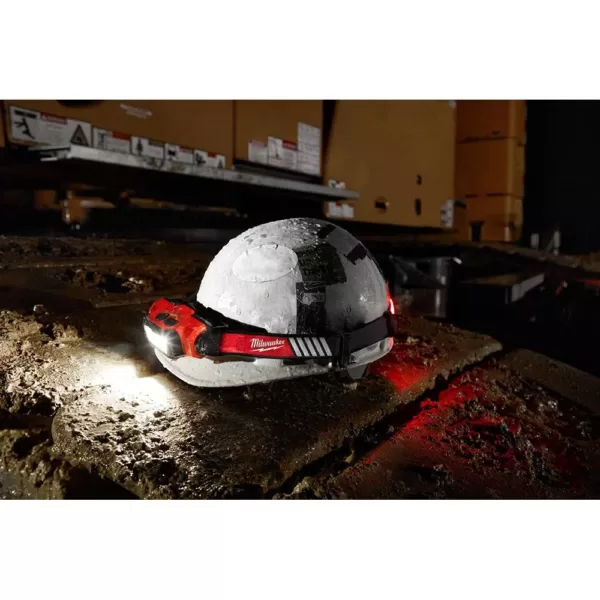 Milwaukee 600 Lumens LED USB Rechargeable 360-Degree Visibility Hard Hat Headlamp