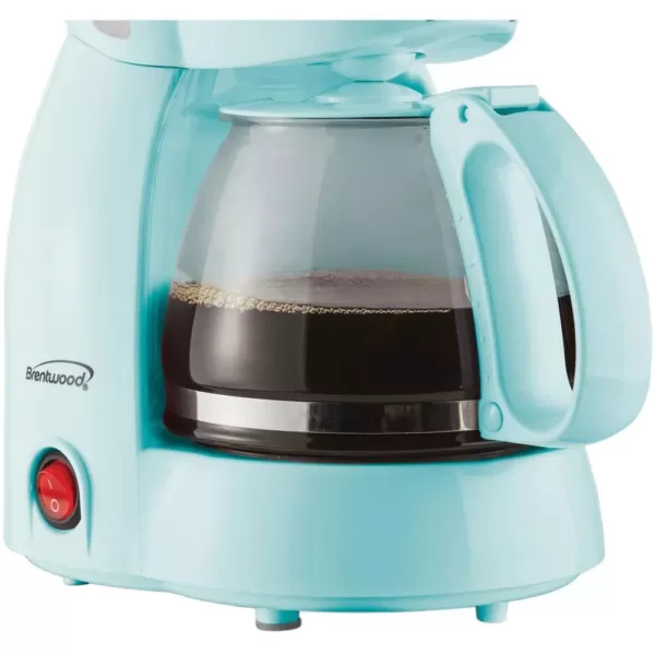 Brentwood 4-Cup Blue Coffee Maker