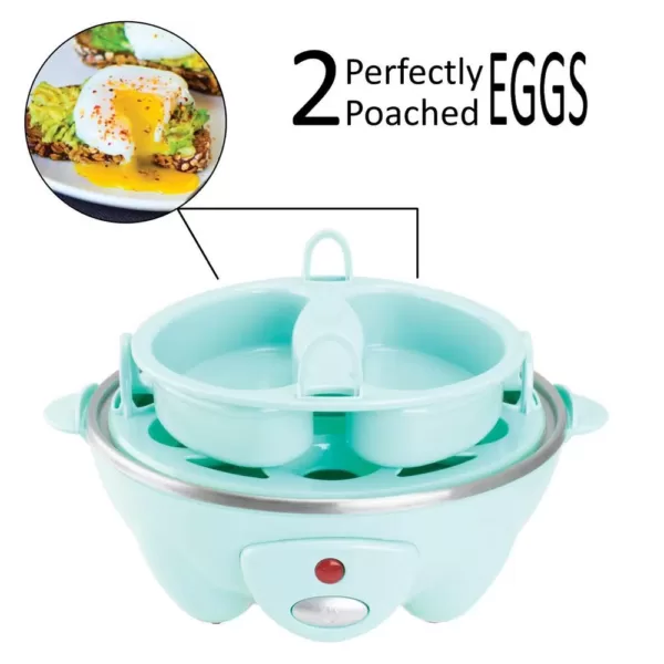 Brentwood 7-Egg Blue Electric Egg Cooker with Auto Shutoff