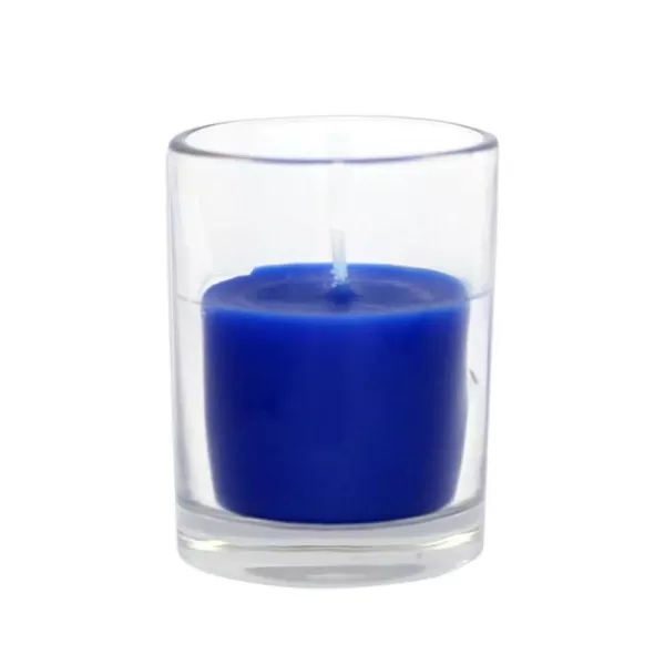 Zest Candle 2 in. Blue Round Glass Votive Candles (12-Box)