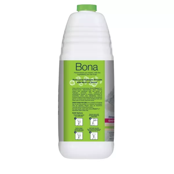 Bona PowerPlus 128 oz. Hard-Surface Antibacterial Floor Cleaner Refill