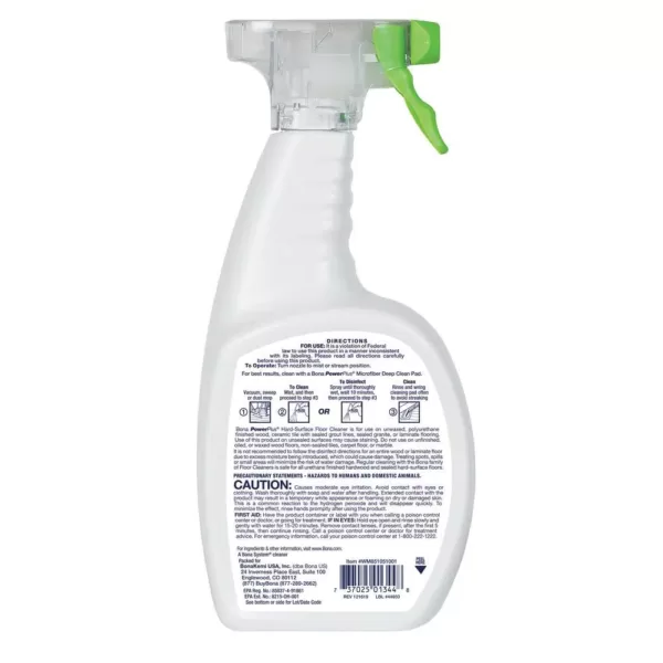 Bona PowerPlus 32 oz. Antibacterial Hard-Surface Floor Cleaner