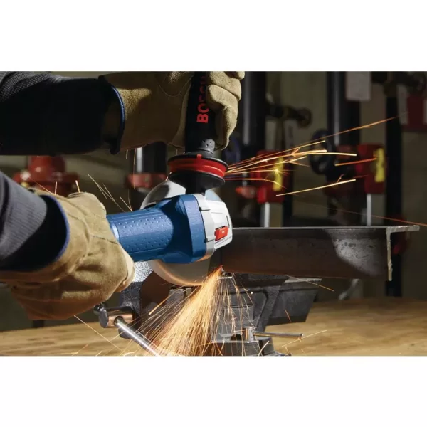 Bosch 10 Amp Corded 4-1/2 in. Angle Grinder with Auxiliary Handle and Tool-Free Wheel Guard