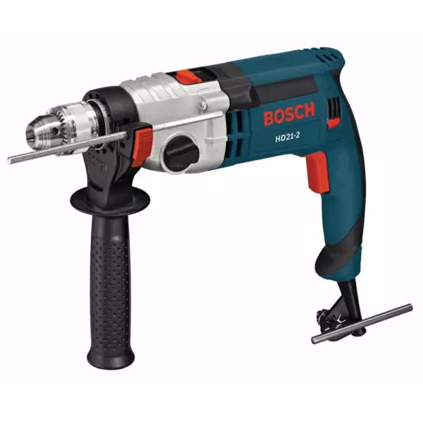 Bosch 9.2 Amp 1/2 in. Corded 2-Speed Concrete/Masonry Hammer Drill Kit with Case