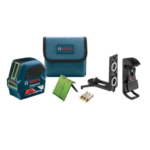 Bosch 100 ft. Self Leveling Green Beam Cross Line Laser with Bonus Compact Tripod with Extendable Height