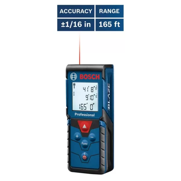 Bosch 165 ft. Laser Measurer with Bonus 30 ft. Cross Line Laser Level with Clamping Mount