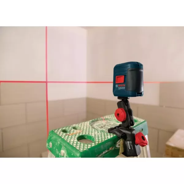 Bosch Tile Laser Square Laser Level with Bonus Cross Line Generator Laser Level with Clamping Mount