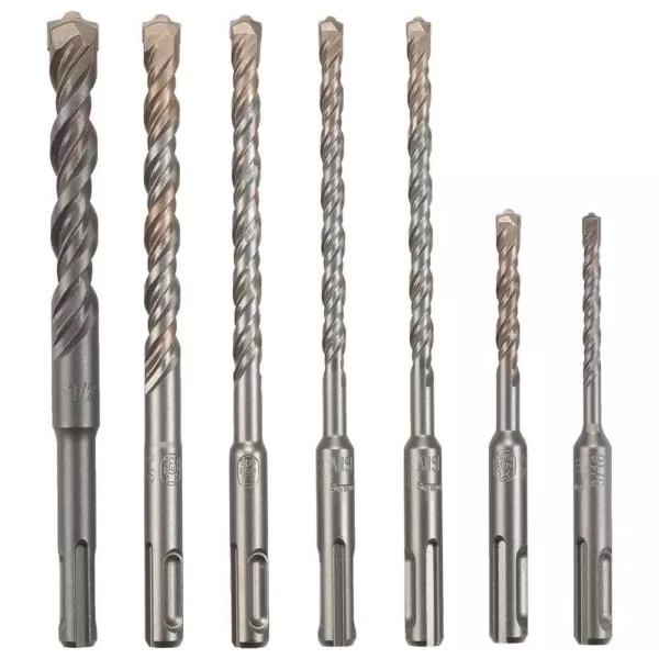 Bosch Carbide-Tipped Rotary SDS-Plus Hammer Bit Set (7-Piece)