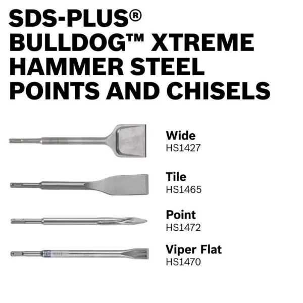 Bosch Bulldog Xtreme 3/4 in. x 10 in. SDS-Plus Viper Flat Chisel