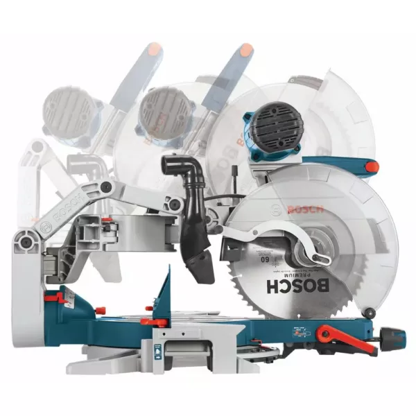 Bosch 15 Amp 12 in. Corded Dual-Bevel Sliding Glide Miter Saw with 60 Tooth Saw Blade