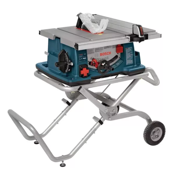 Bosch 15 Amp 10 in. Corded Portable Jobsite Table Saw with Gravity Rise Wheeled Stand