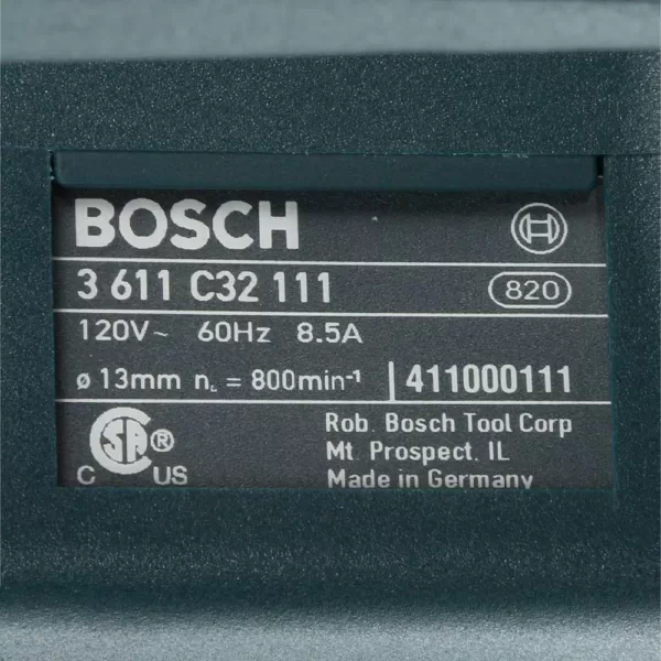 Bosch 8.5 Amp 1-1/4 in. Corded Variable Speed SDS-Plus Concrete/Masonry Rotary Hammer Drill with Carrying Case