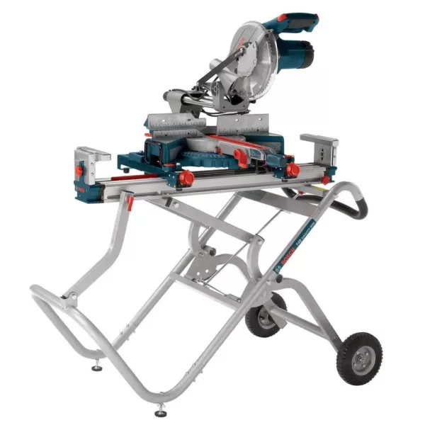 Bosch Portable Folding Gravity Rise Miter Saw Stand with Wheels