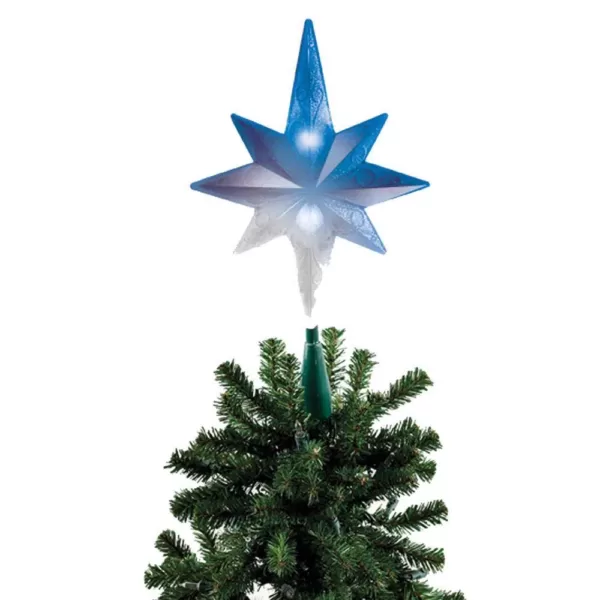 Brite Star Frosty Star Blue and White LED Tree Topper