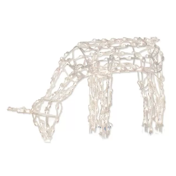 Brite Star 39 in. 105-Light LED Feeding Doe Sculpture Wireframe