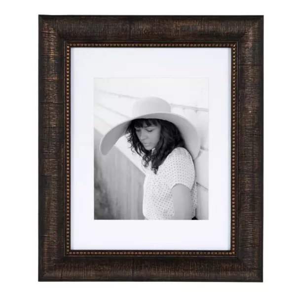 Kate and Laurel Aldridge 11 in. x 14 in. matted to 8 in. x 10 in. Bronze Picture Frames (Set of 2)