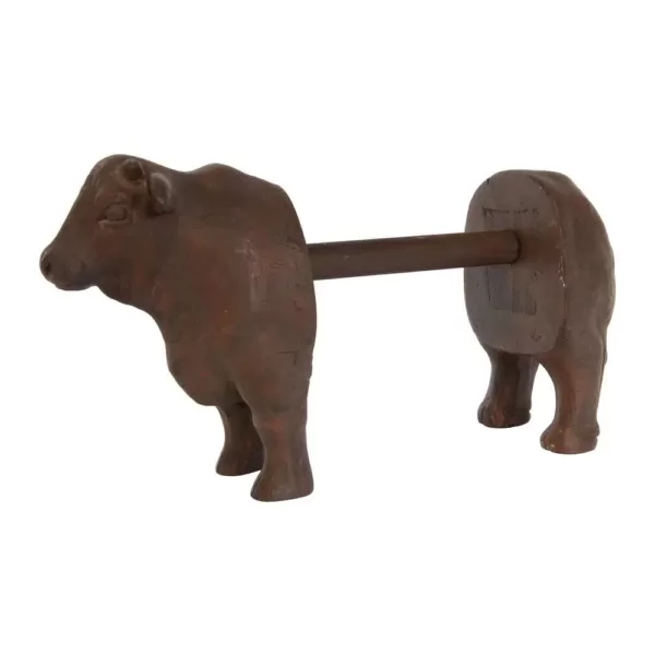 3R Studios Freestanding Brown Cow Shaped Paper Towel Holder