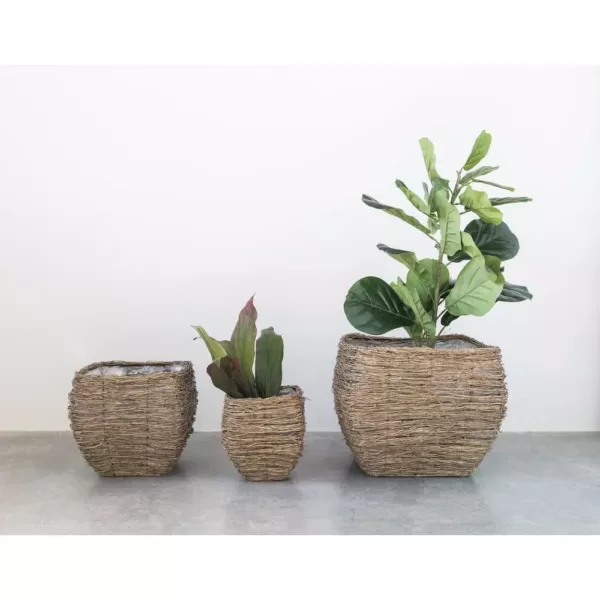 3R Studios Bamboo Branch Decorative Baskets with Clothespon Legs (Set of 3)