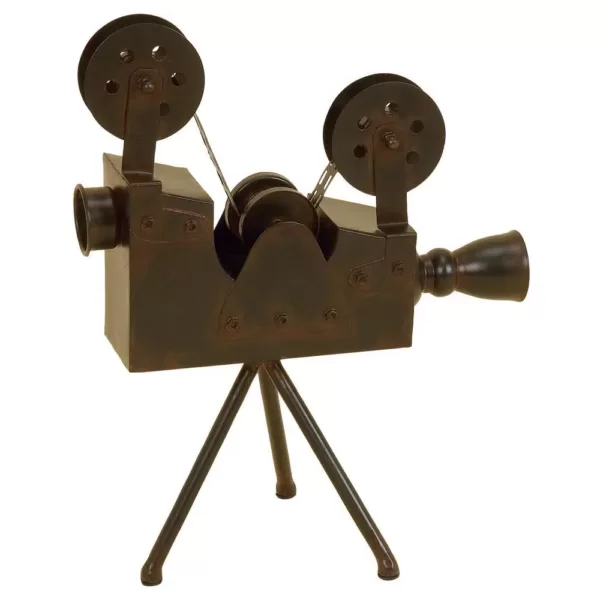 LITTON LANE 12 in. x 15 in. Vintage Decorative Metal Movie Camera