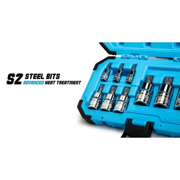 Capri Tools Stubby XZN Triple Square Bit Socket Set (10-Piece)