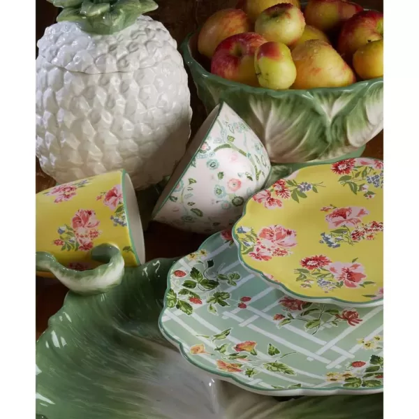 Certified International English Garden 12 in. Multicolored Cake Stand