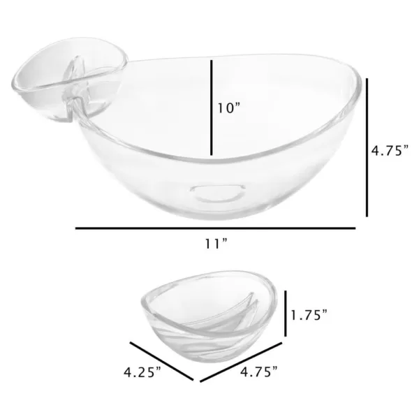 Classic Cuisine 3-Piece Chip and Dip Appetizer Serving Bowl Set