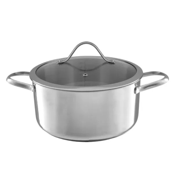 Classic Cuisine 6 qt. Stainless Steel Stock Pot with Glass Lid