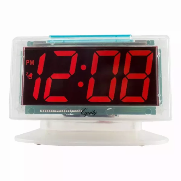 Equity by La Crosse Clear 1.8 in. Red LED Alarm Table Clock