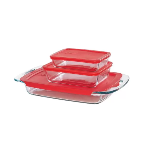 Pyrex Easy Grab 4-Piece Glass Bakeware Set