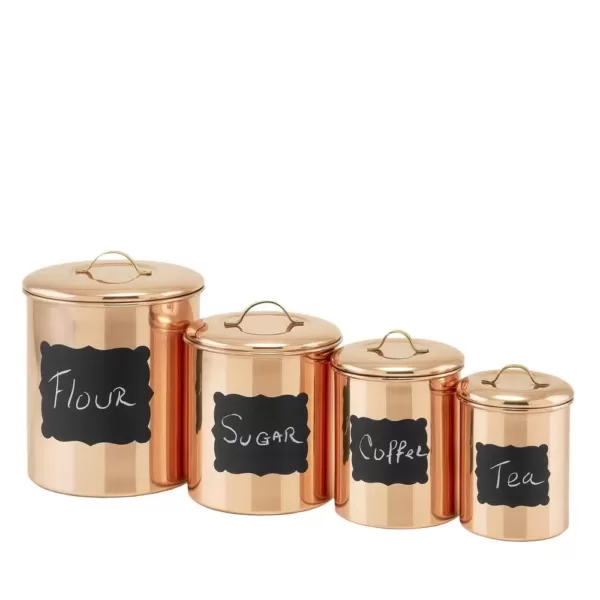 Old Dutch Decor Copper Chalkboard Canister Set (4-Piece)