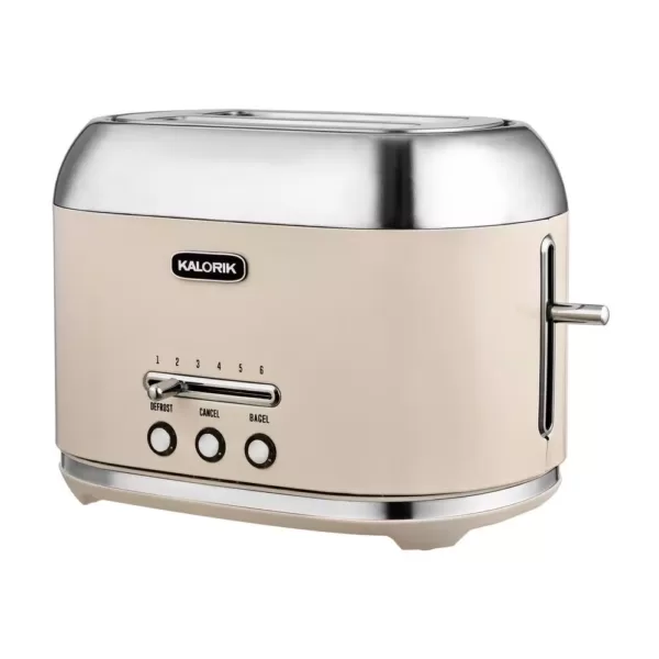 KALORIK Retro 2-Slice Cream Wide Slot Toaster