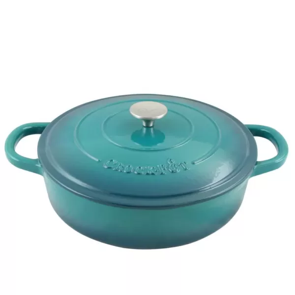 Crock-Pot Artisan 5 Qt. Enameled Cast Iron Braiser Pan with Self Basting Lid