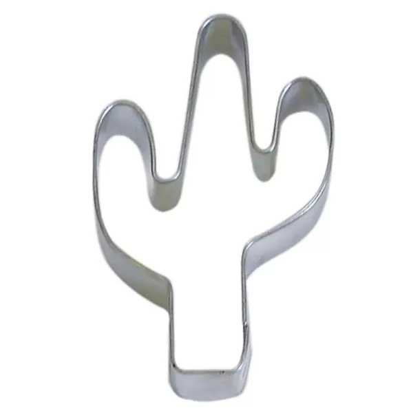 CybrTrayd 12-Piece Mini Cactus Tinplated Steel Cookie Cutter & Recipe