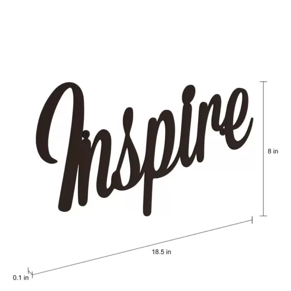 Lavish Home "Inspire" Metal Cutout Sign