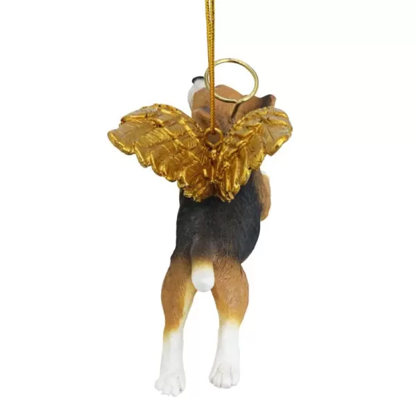 Design Toscano 2.5 in. Honor the Pooch Beagle Holiday Dog Angel Ornament