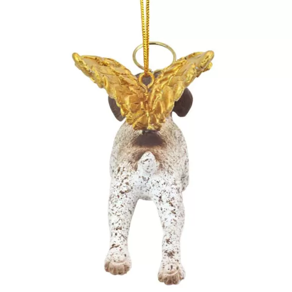 Design Toscano 3 in. Honor the Pooch Pointer Holiday Dog Angel Ornament