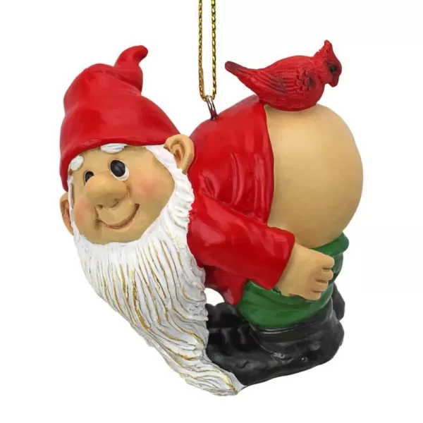 Design Toscano 2 in. Loonie Moonie Gnome Holiday Ornament