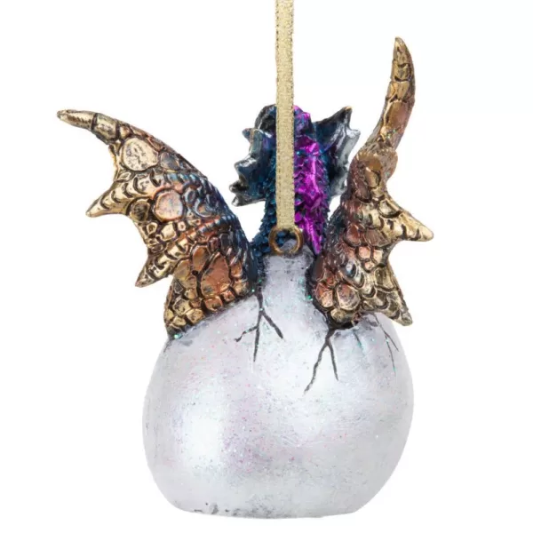 Design Toscano 3.5 in. Hard Boiled Dragon Hatchling Holiday Ornament