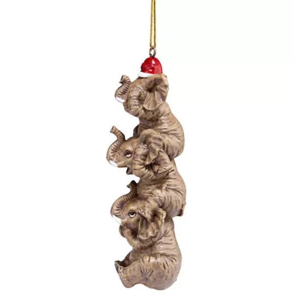 Design Toscano 5 in. See, Speak, Hear No Evil Elephant Holiday Ornament