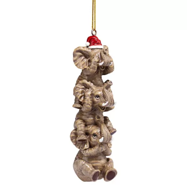 Design Toscano 5 in. See, Speak, Hear No Evil Elephant Holiday Ornament