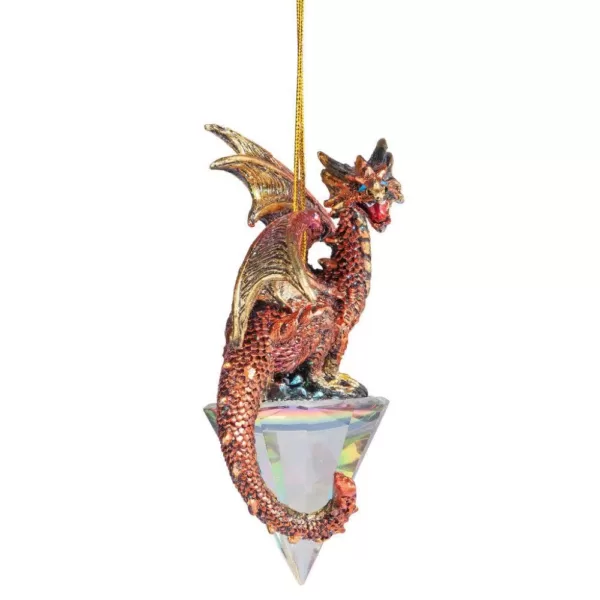 Design Toscano 3.5 in. Diamond Dragon Gothic Holiday Ornament