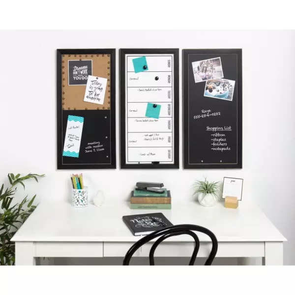 DesignOvation Wyeth Dry Erase Weekly Calendar Memo Board