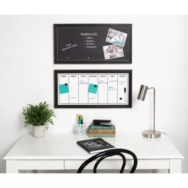 DesignOvation Wyeth Dry Erase Weekly Calendar Memo Board